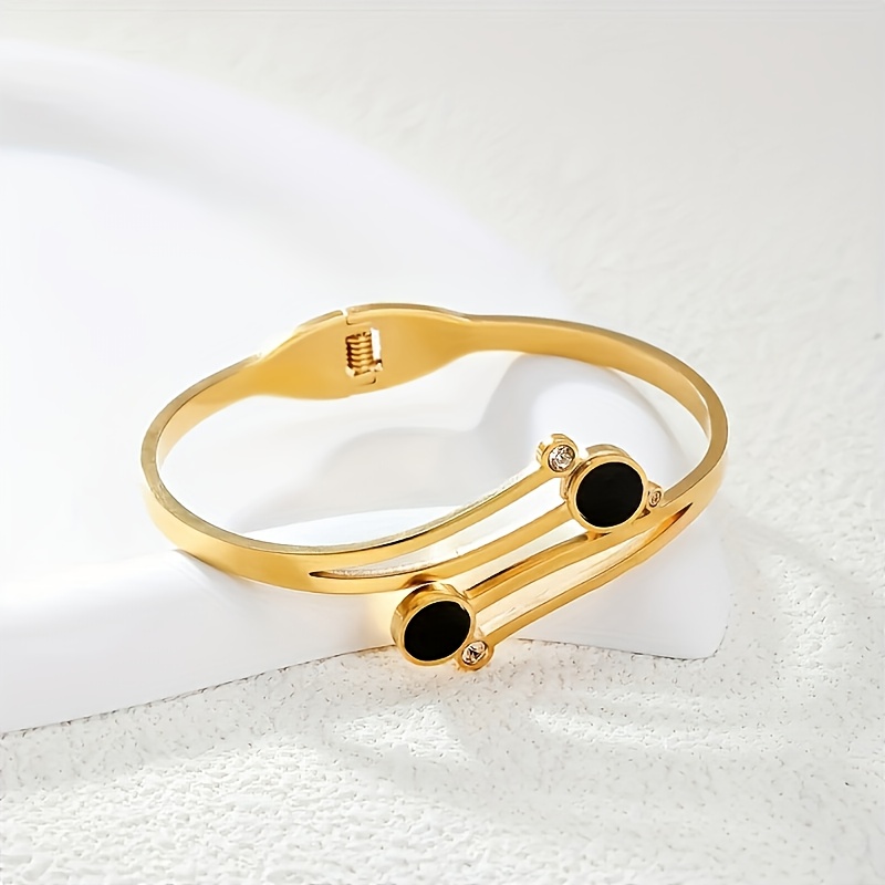 TEMU Spring Opening Bracelet Stainless Steel Bracelet Not Easy To And Fade Birthday Gift Valentine's Day Gift Mother's Day Gift Middle East Ramadan