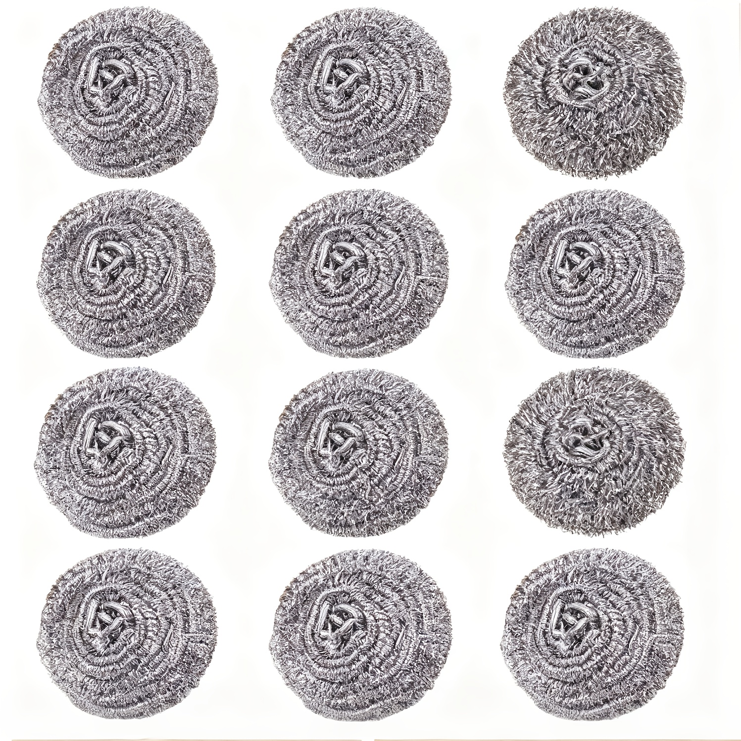 Image of 12pcs Kitchen Stainless Steel Scrubber - High Quality, Uncharged Cleaning Brush For Dishes, Pots, Stove Pot Brush Stainless Steel Wire Brush Steel