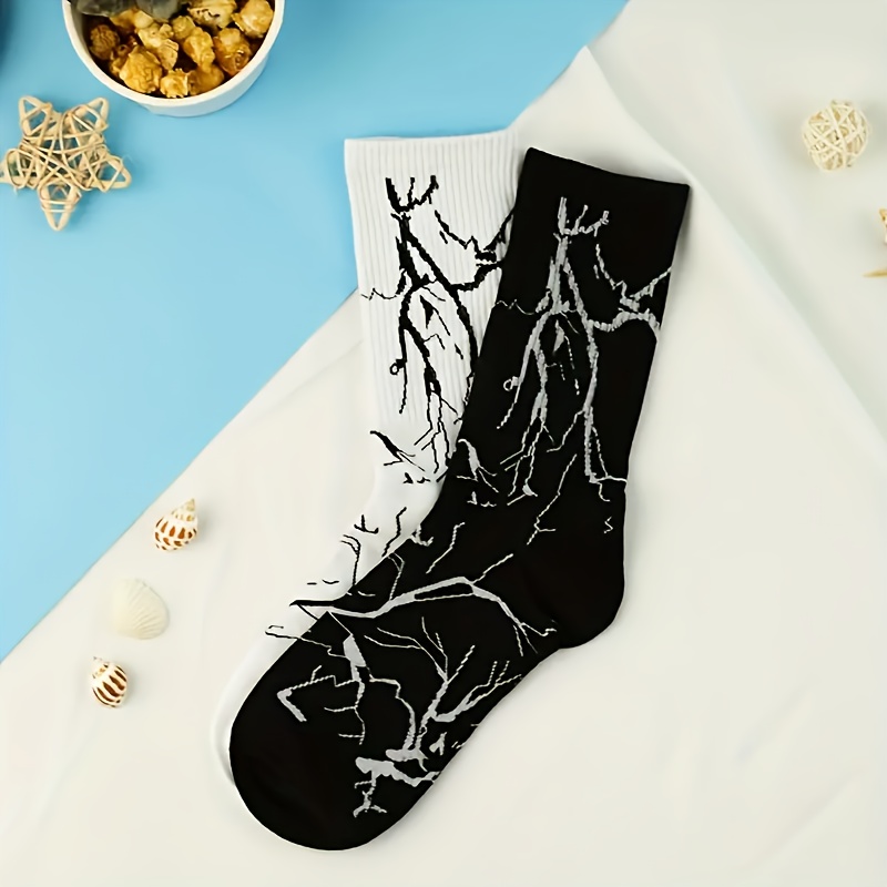 Of Fashionable Black And Pattern Trendy Socks