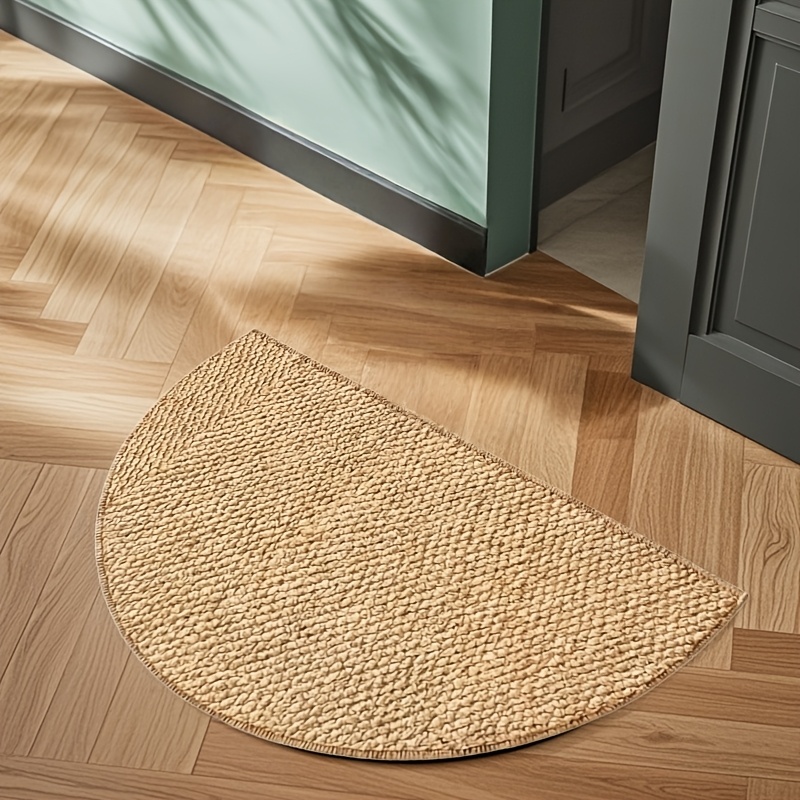 TEMU 1pc - Style Non-slip Doormat, Semi-circular Bathroom Mat, Floor Mat, Decoration Carpet, Doormat, Outdoor Doormat, Indoor/outdoor Suitable For