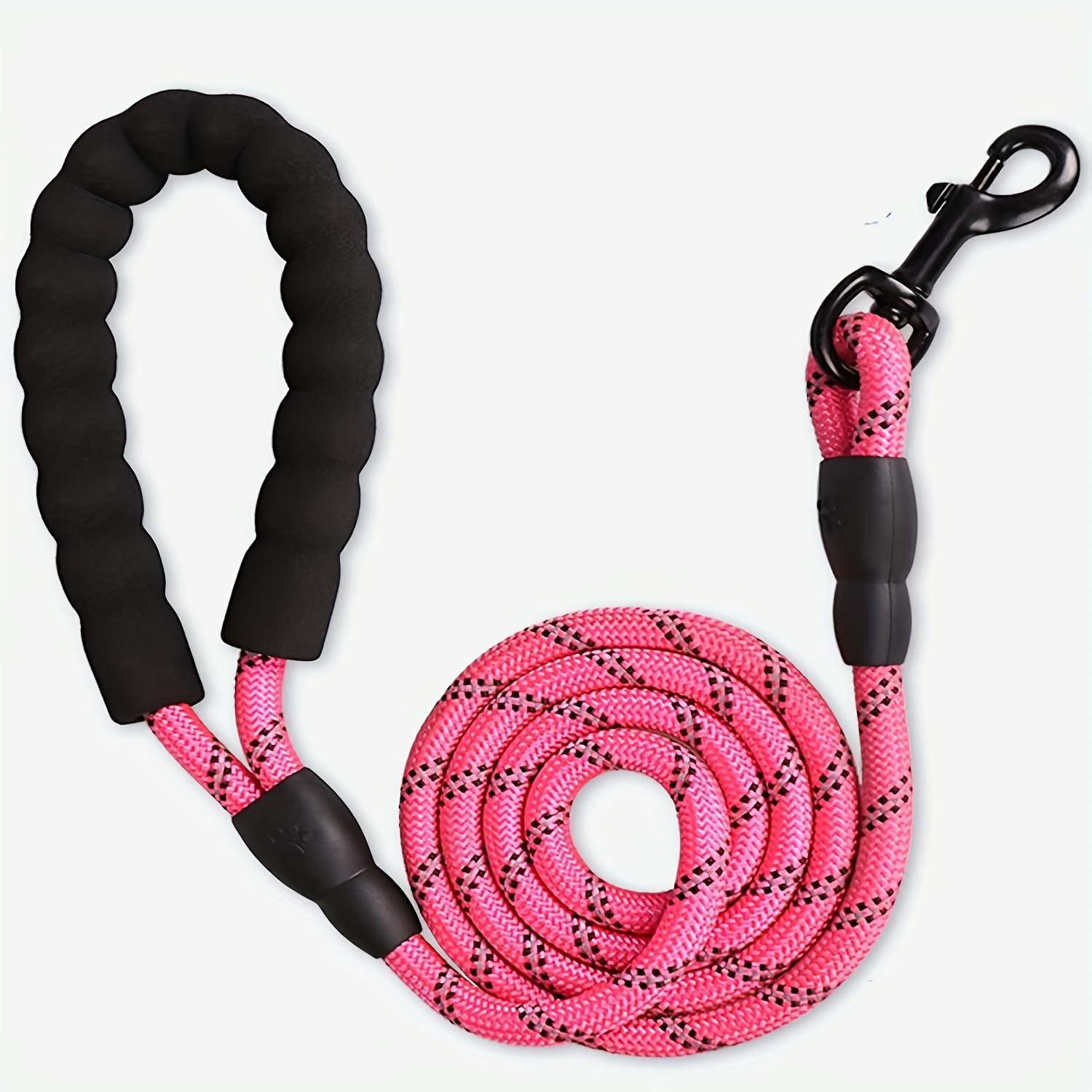 Dog Leash with Padded Handle and Reflective Threads for Small to Large Dogs, 4.11 ft, Multiple Colors