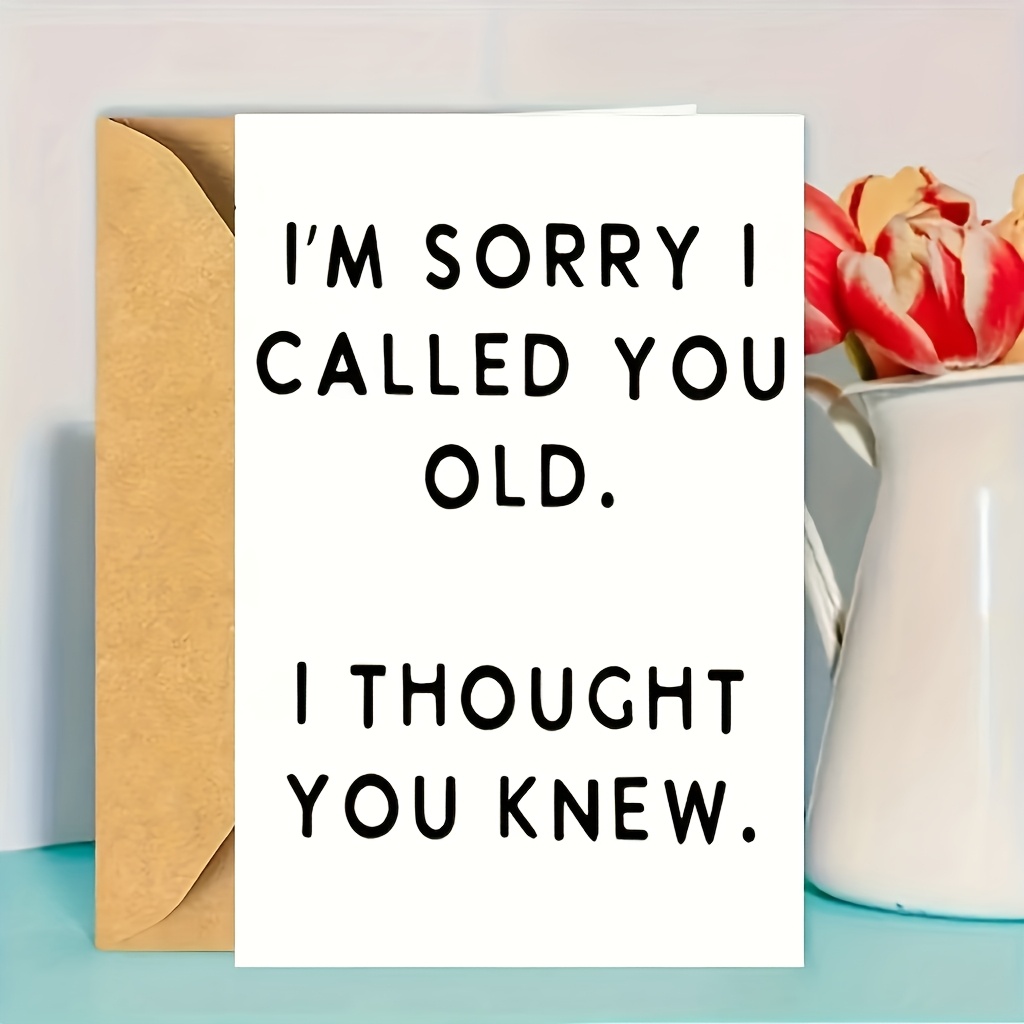 TEMU Funny Friend Birthday Card, Humorous Men's Birthday Card For Women, 40th, 50th, 60th, 70th, 80th, 90th Birthday Cards, Cool Birthday Card For