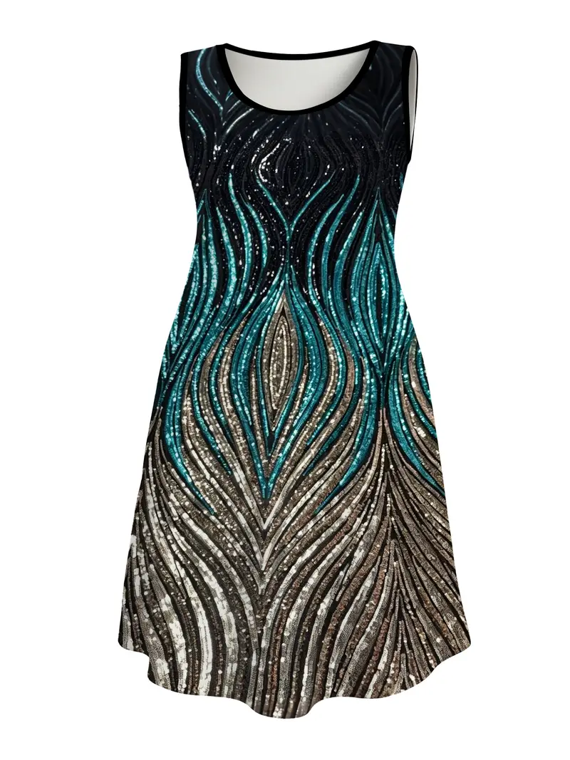 peacock sequin mini dress PS25815C