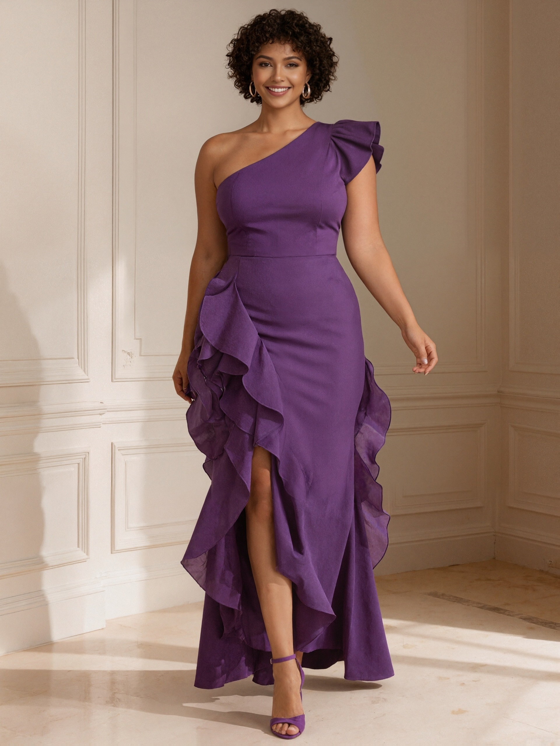plus size purple dress sold on Temu United States