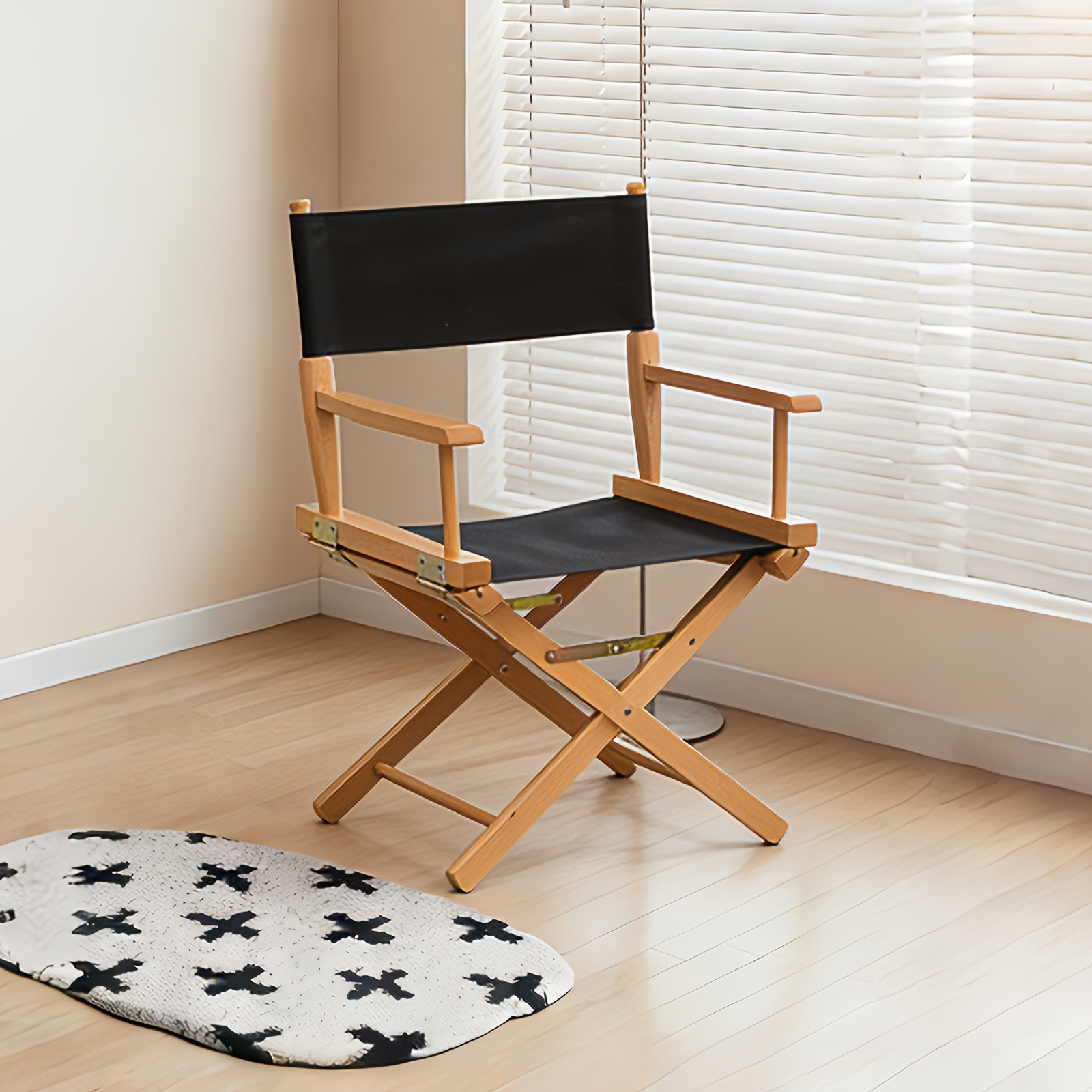 Solid Wood Director'S Chair, Folding Canvas Chair, Bar Chair, Backrest Office Leisure Chair, Makeup Chair, Fishing Chair, Outdoor Chair