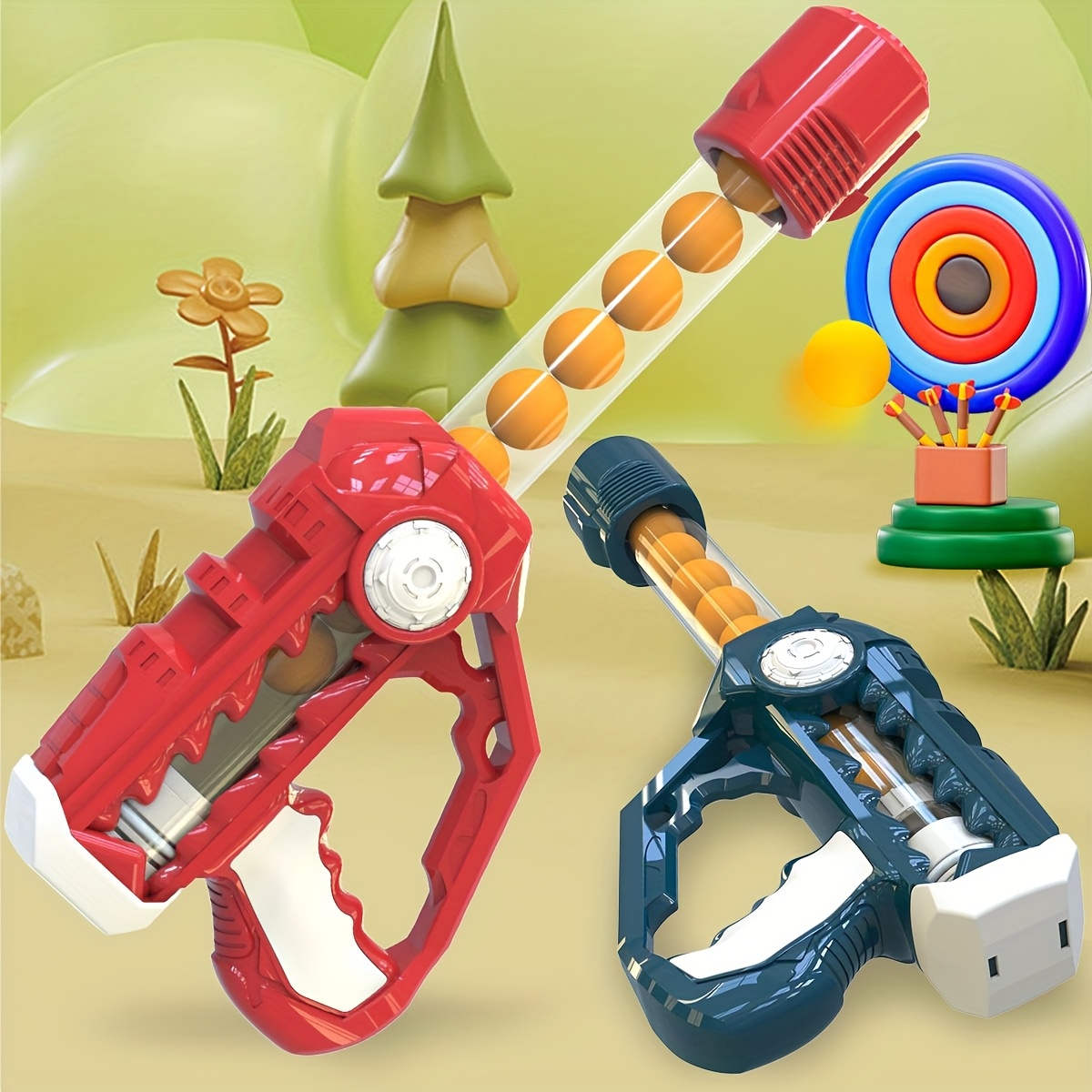   gun with   shaped projectiles   mechanism grip design durable toy gun parent child interactive outdoor game toy gift for christmas halloween thanksgiving or birthdays