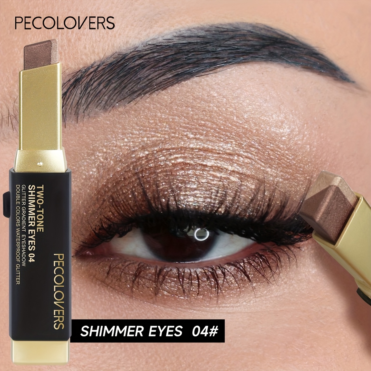 6-color Two-color Eye Shadow Stick, Eye Highlights, , Brightens , Waterproof And Sweat-proof, Eye Cosmetics