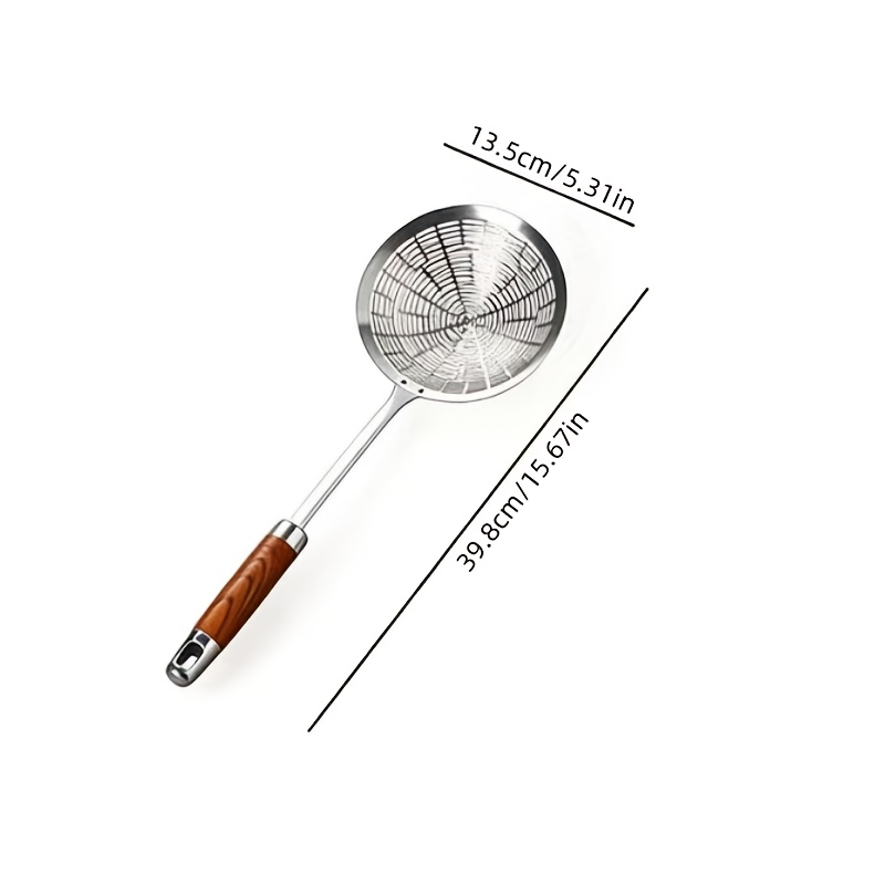 TEMU Heavy-duty Stainless Steel Straining Spoon With Hole - Heavy-duty Leakproof Filter For, Suitable For Home, Hotel, Picnic - Multipurpose Draining