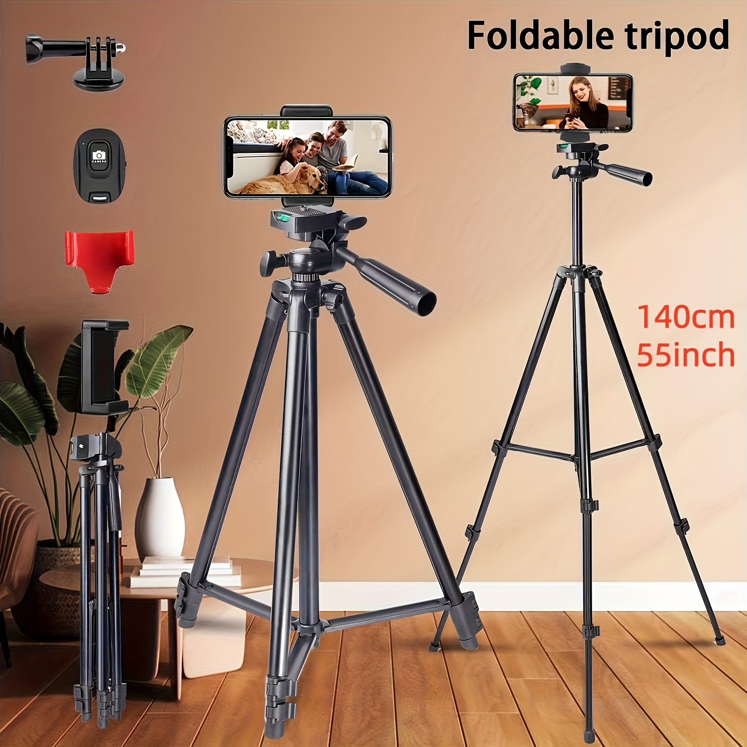   55 professional mobile photography tripod mobile phone and camera dual purpose tripod travel tripod action camera tripod professional camera stand handbag suitable for iphone for   phone for mirrorless camera black