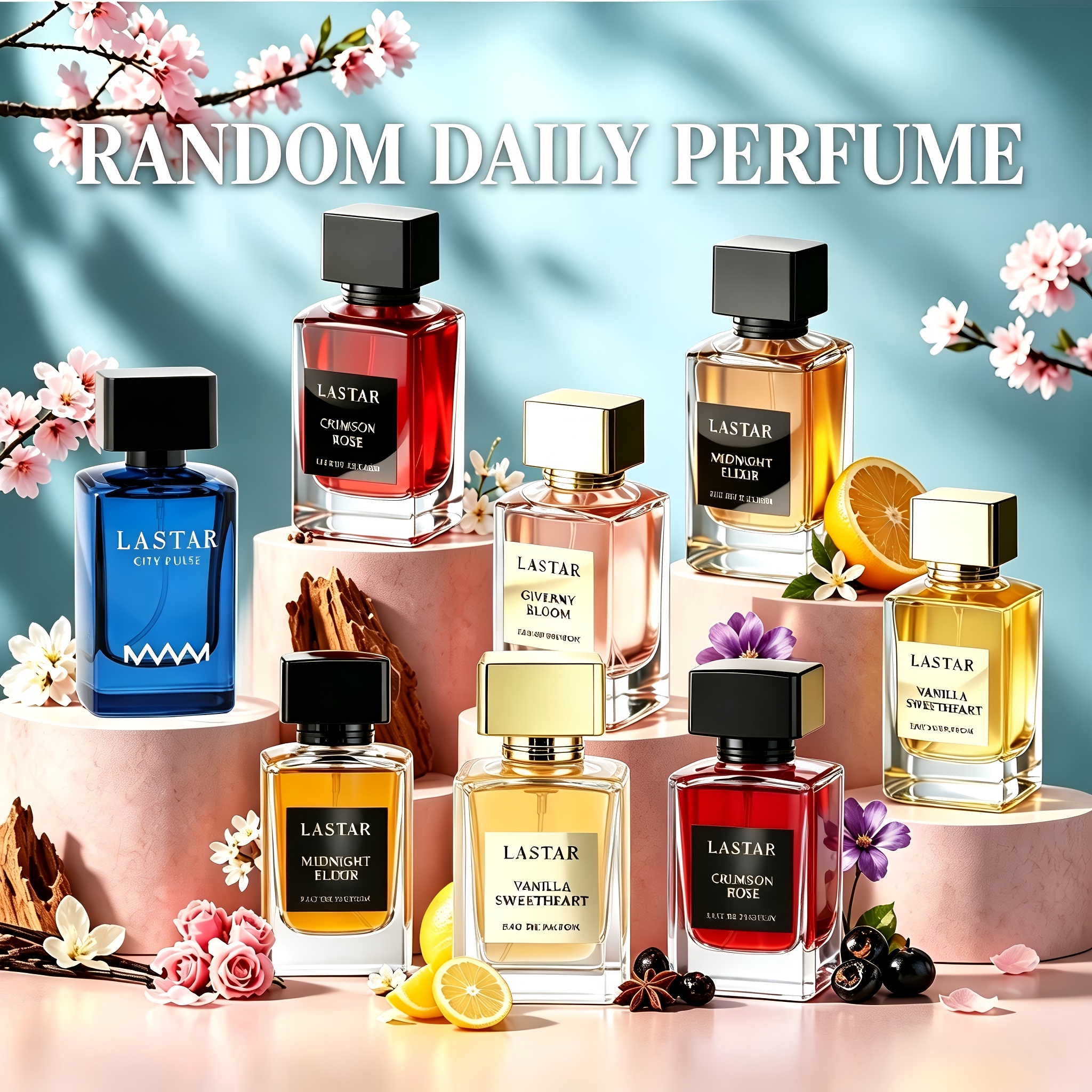 Image of Random Women's Surprise Perfume Cologne, Random Bottle 8 Kinds Of Fragrance,, Wood Durable Perfume, , Your Different Of Week, Valentine's Day Christmas New Year Holiday Gift