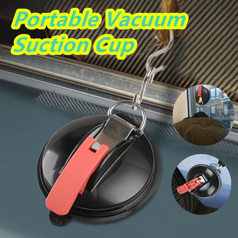 

Heavy Duty Plastic Vacuum Suction Cup With Strong Hook - Uncharged, No Battery Required - Ideal For Outdoor Camping, Car & Wall Mounting