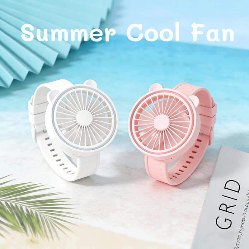 TEMU 2pcs-2026 Wrist Usb Fan 2pcs Set, A Must For Summer, , Mini, Cool Gift, For Couples (without Battery)