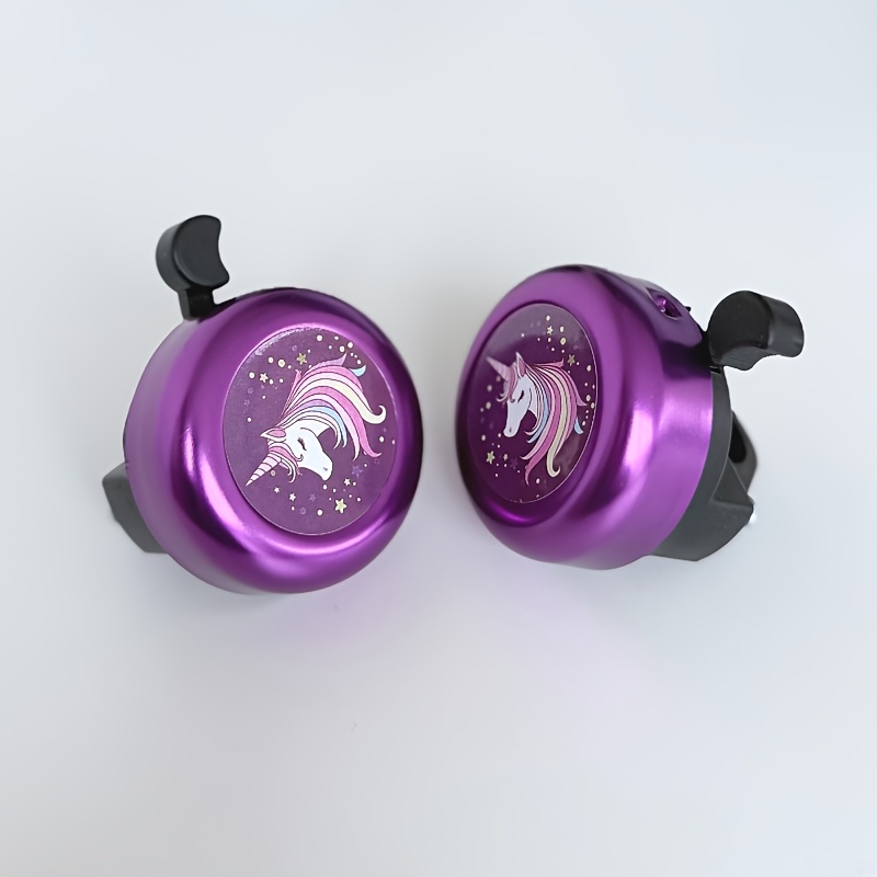 TEMU 2 stuks Leuke Cartoon Eenhoorn Fietsbelletjes, Luid en Duidelijk Geluid Fietsfluitjes, Universele Mini Handvatringen voor Scooters en Cruisers,