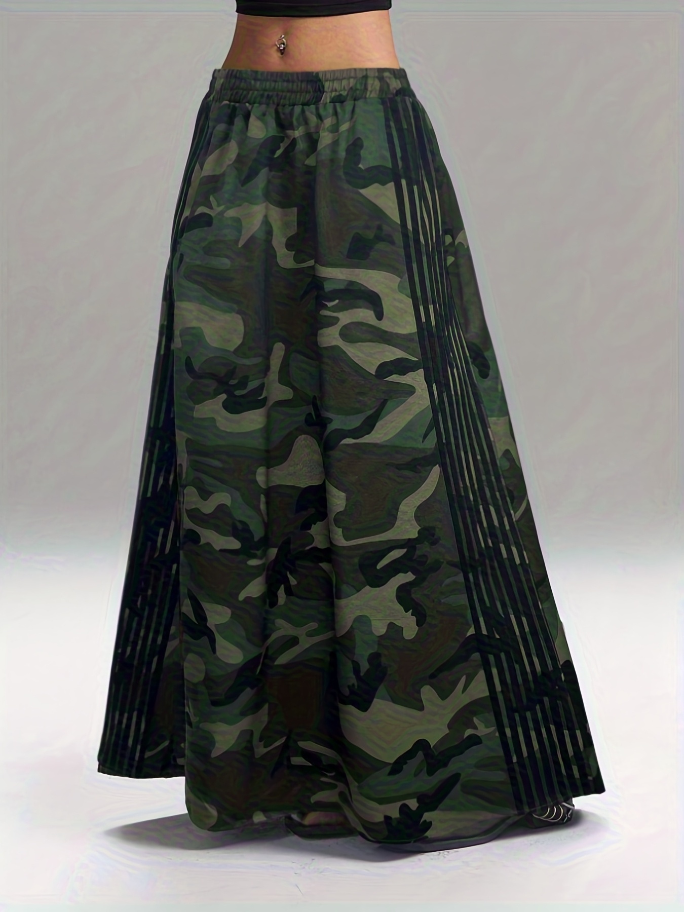 womens green camo a line skirt high waisted smock - Temu Mauritius