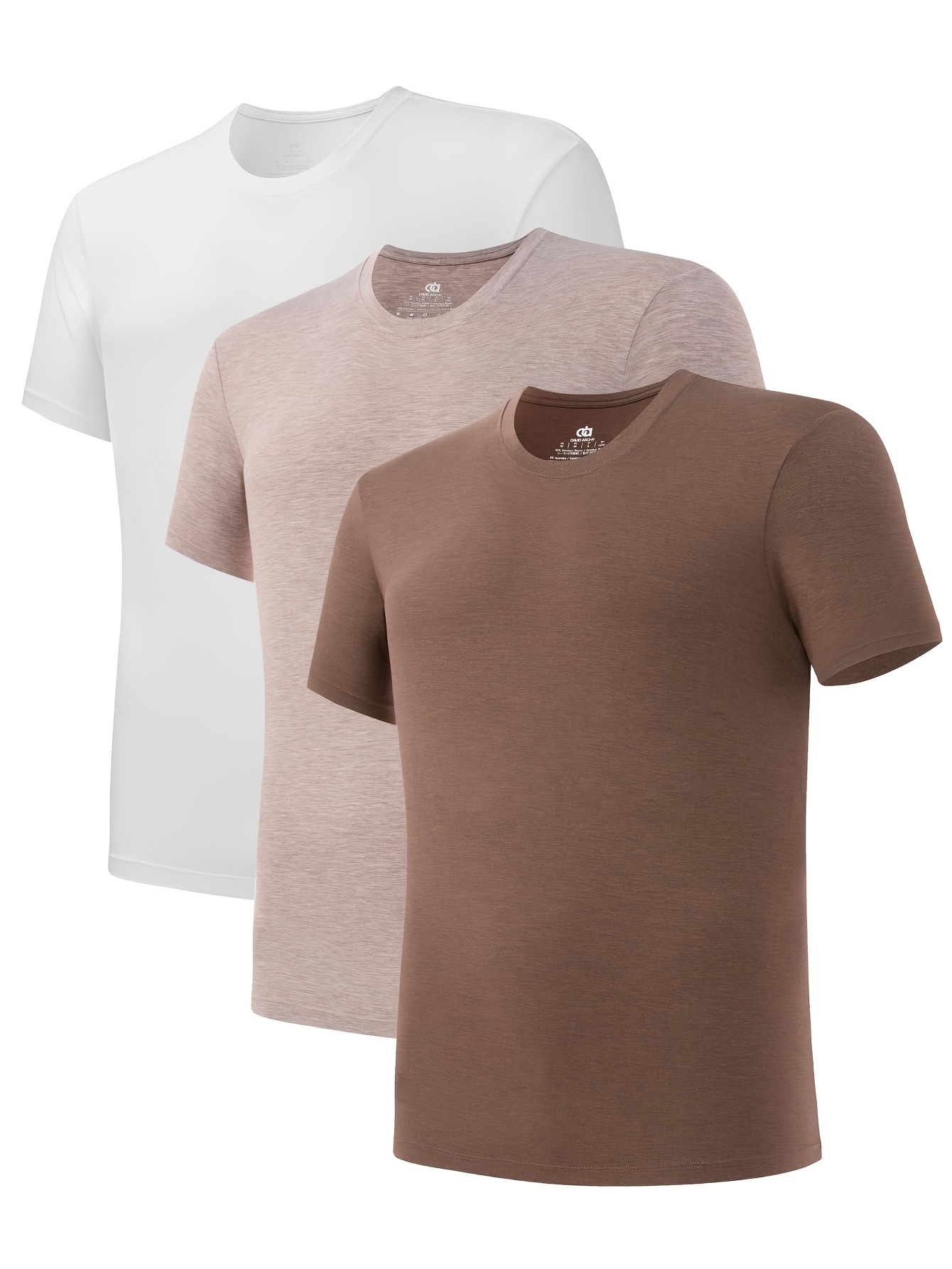 Camiseta Interior para Hombre Fresca y de Rayón de Fibra de Bambú,  Camisetas de Algodón Transpirable para Hombres, Piezas, Ca