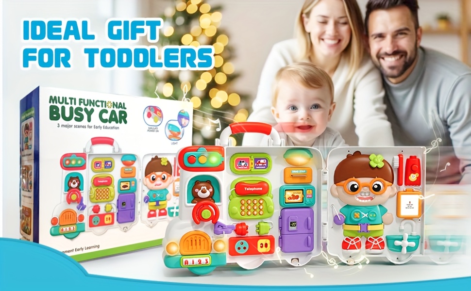 54 in 1 multifunctional busy board toys for 1 3 years 1 year old educational sensory learning with 54 interactive buttons zippers locks phone computer like panels fine motor skills development birthday gift for boys girls puzzle classroom teacher must haves games puzzles classroom must haves activity board educational games kindergarten learning activities kindergarten Product details 6