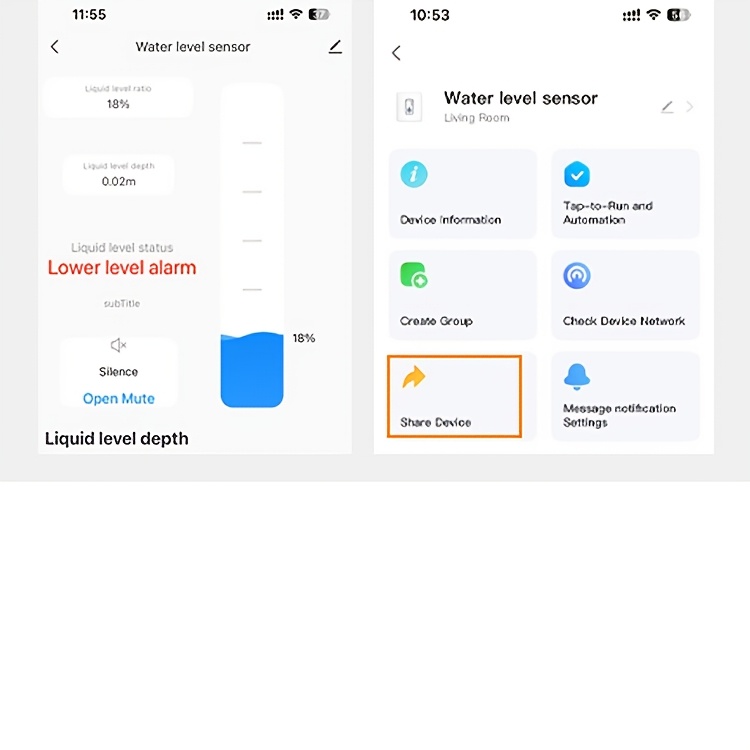 Tuya Wifi Level Sensor Smart Life APP Alert Wireless Level Water Fuel Liquid Level Alarm Indicator Remote Water Level Sensor