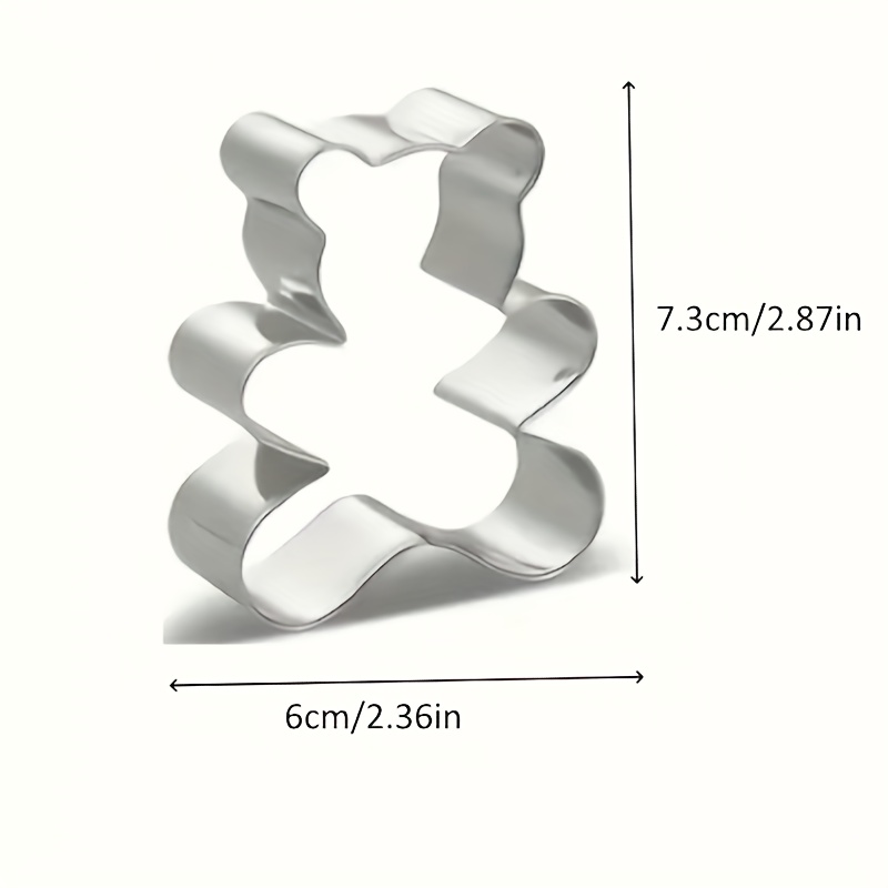 1pc Standing Bear/cub-shaped Cookie Cutter, Stainless Steel Material, Brand New Cartoon , Baking Cake Mold, Cookie And Fruit Cutting Mold, Kitchen Supplies