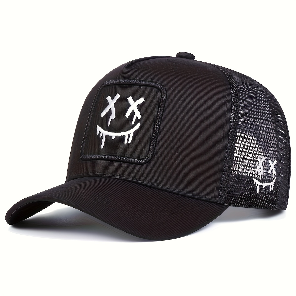 TEMU Unisex Polyester Baseball Cap With Adjustable Closure, 100% Woven Polyester, Inelastic, Casual Sun Truck Driver Hat For Travel And Vacation -