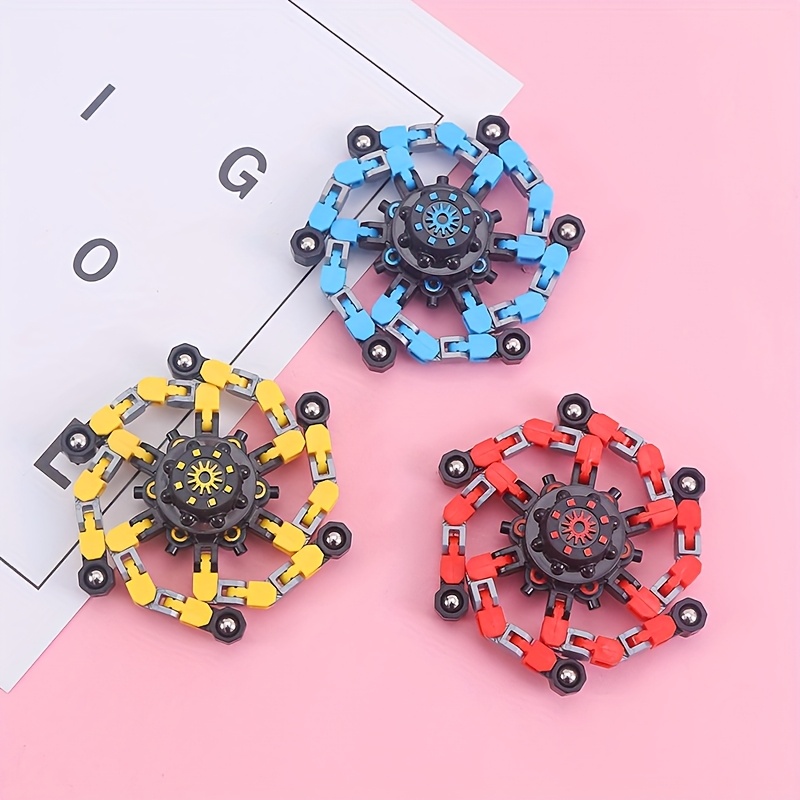 3pcs Mech Chain Spinning Gyroscope DIY Stress Toy