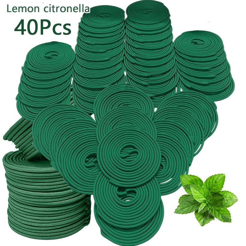 Image of 40plates Extended Citronella Oil Natural Lavender Coils - Natural Scent For Outdoor, Poolside, Patio, Porch, Deck, Camping & Hiking - Perfect For Halloween, Christmas, Easter Decor