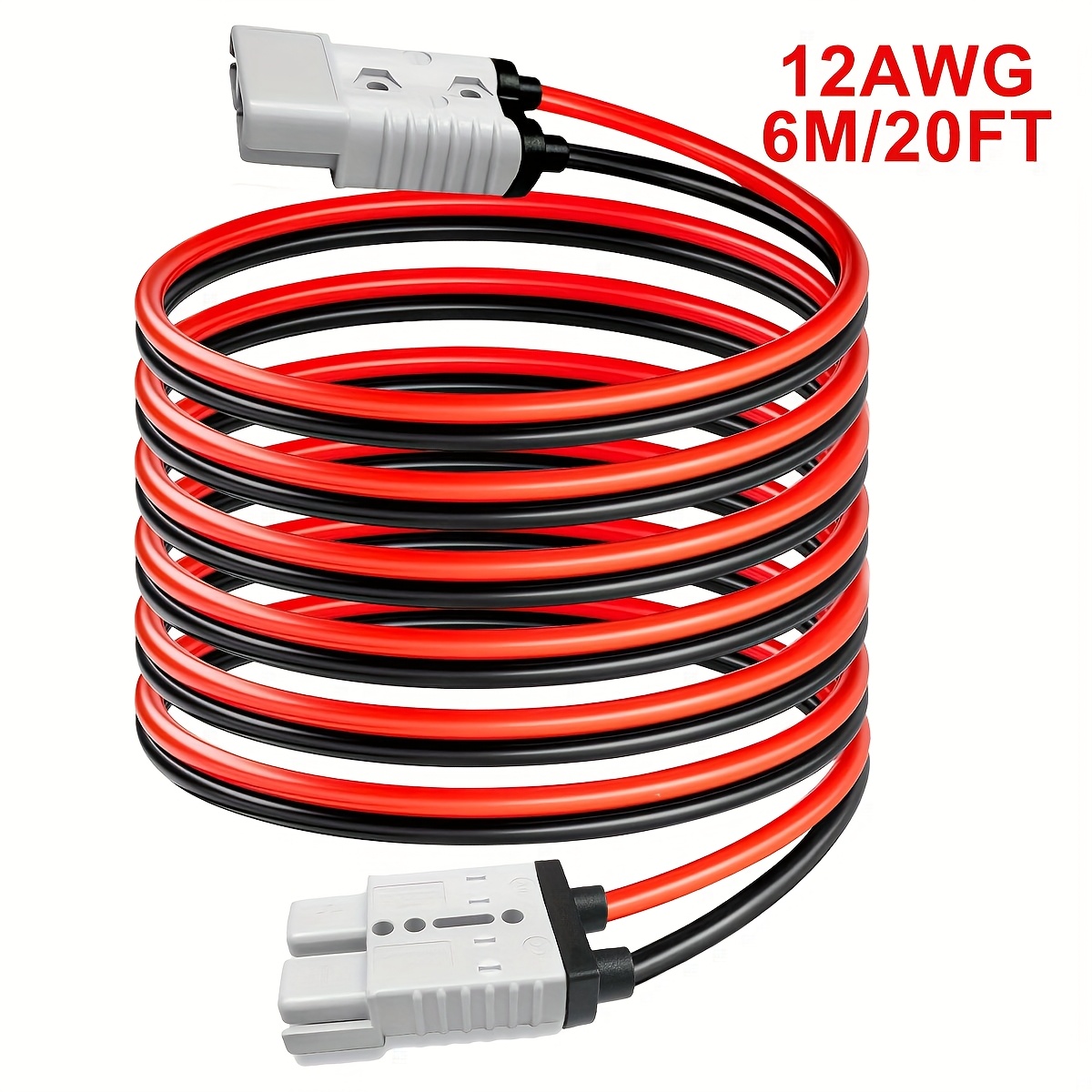 TEMU Connecteur RV SB50A avec Fil, Câble Double Connecteur Anderson , Rapide au Faisceau de Batterie, Fil de pour Chariot Élévateur, Une Paire de