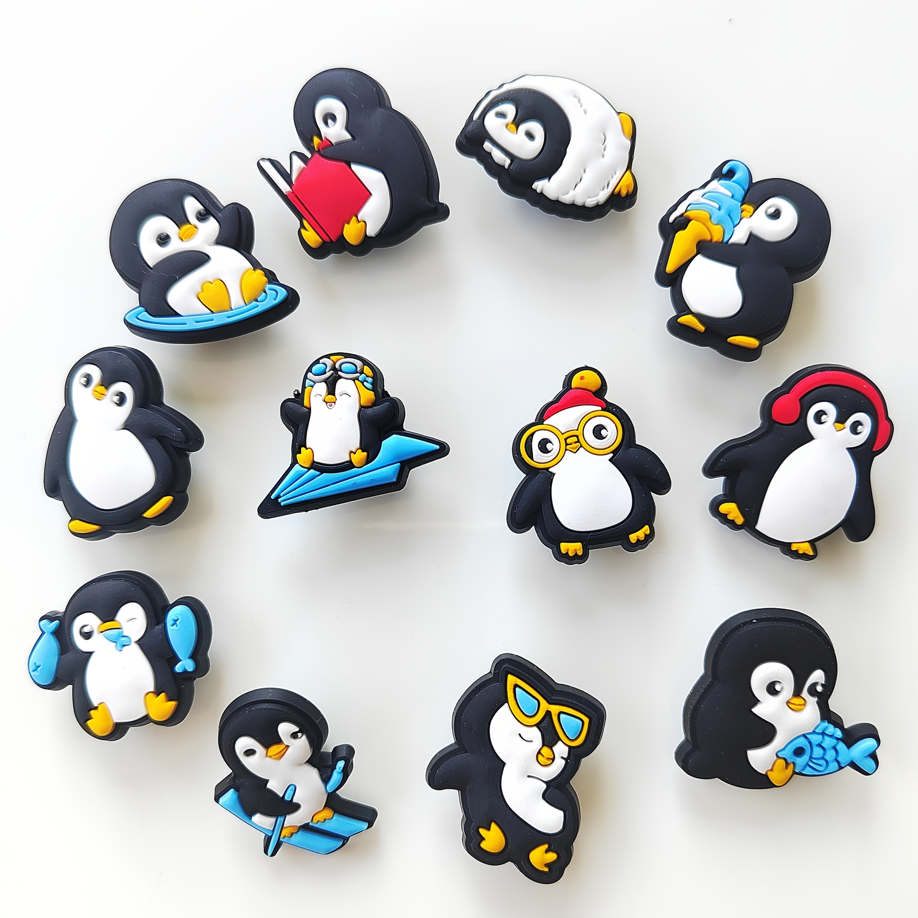 TEMU 12pcs Fantasy Shoe Charms - Versatile Accessories Set For Swimming Goggles, Book Hugging, Fish Eating & More | Pvc Soft Material | Perfect Gift