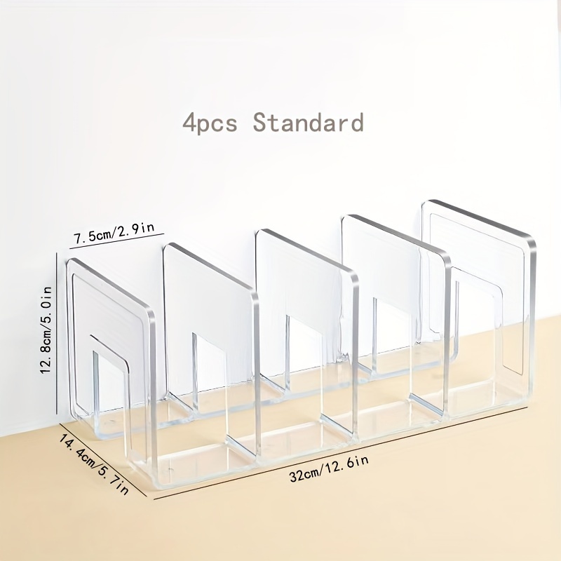 Organiseur De Sacs à Main Transparent - 4 Fentes - Pour Placard Ou étagère - En ABS - Range Sacs Verticalement