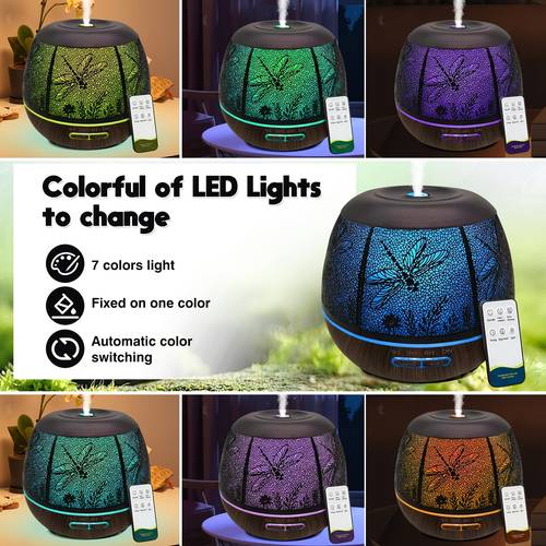 13.53oz Essential Oil Diffuser, technology Mute/7 Adjustable Machine, with Timing/remote Control Humidifier, Suitable for Bedrooms, Living Rooms, Offices, Thanksgiving, Mother s Day And Other Holiday Gifts, .