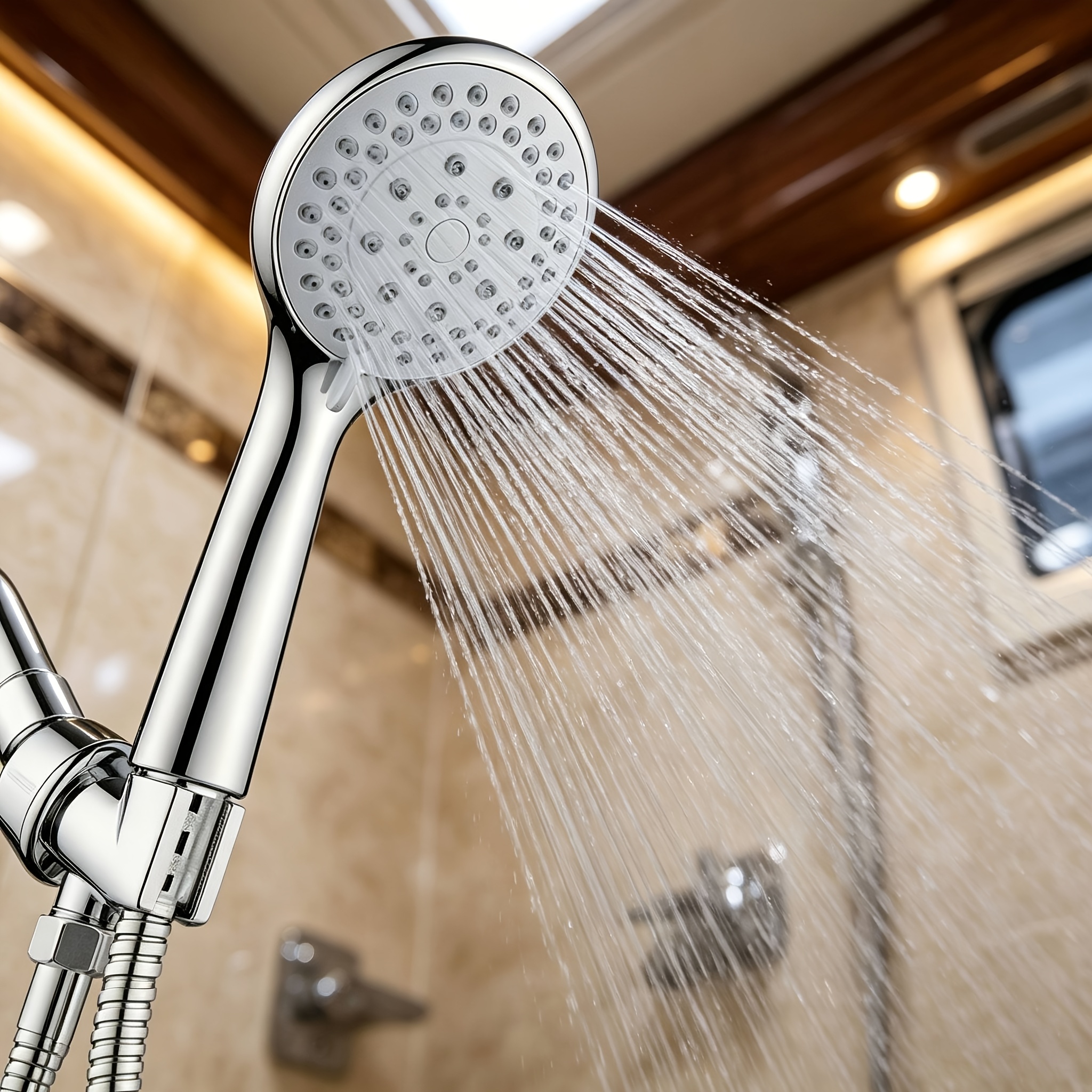 7pcs Adjustable RV High-Pressure Shower Set with Easy Installation