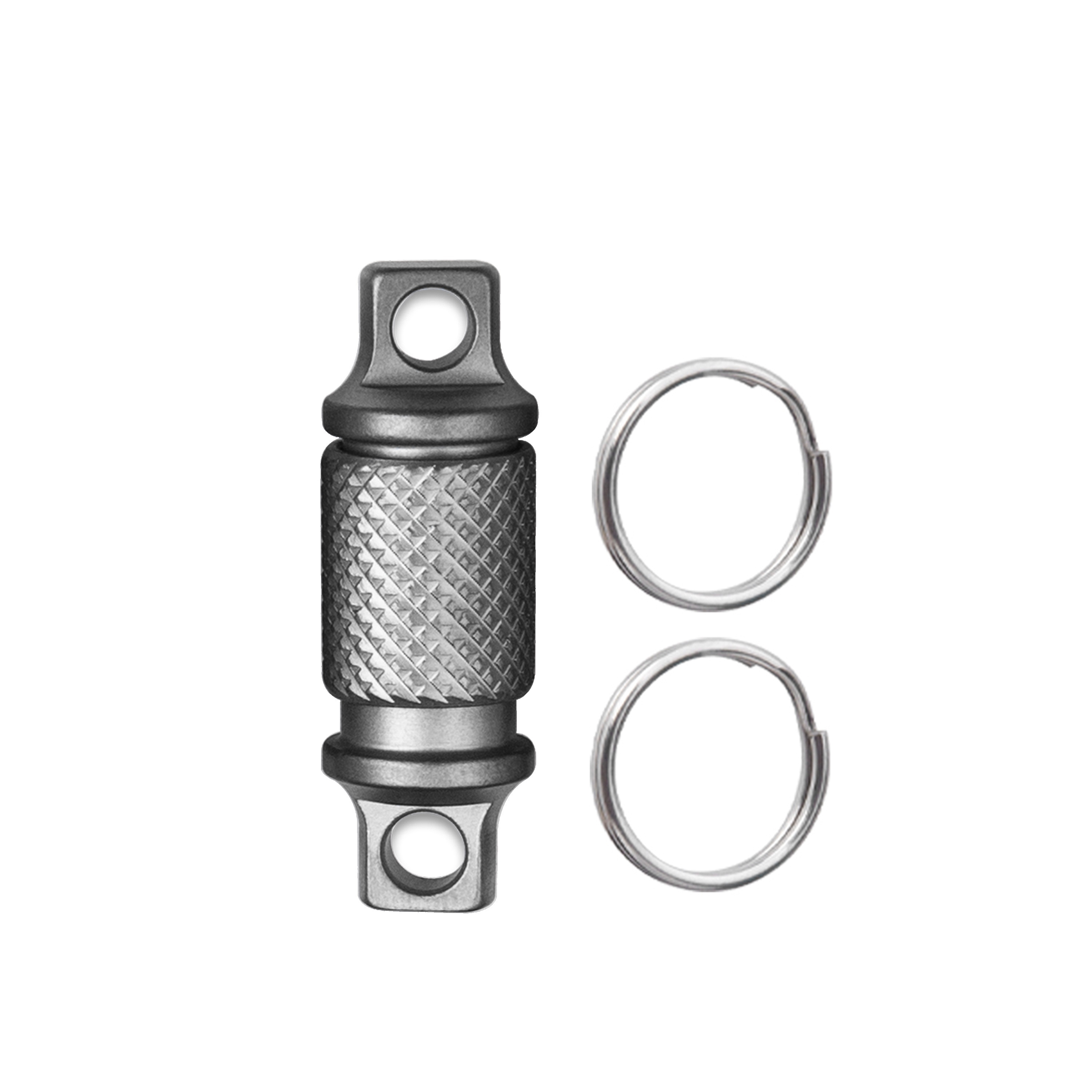 Image of Tgzuo Titanium Alloy Rotating Keychain With Stainless Ring - Quick Release, Miniature, And Design - Suitable For Outdoor And Daily Use - Father's Day Gift