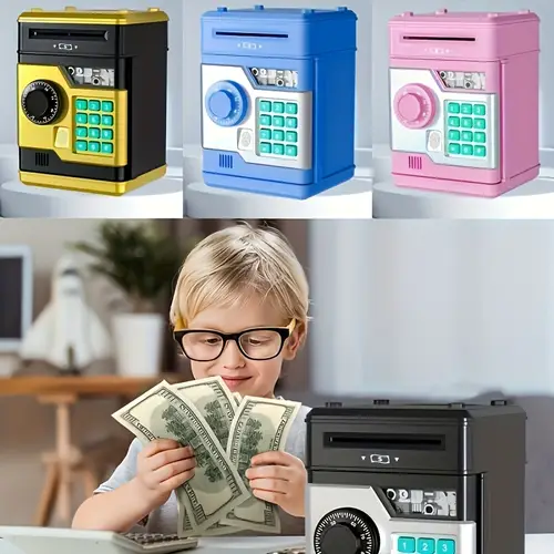 atm box coin box with password money jar with automatic grab money slot christmas thanksgiving birthday gift toy box for girls and boys over 3 years old