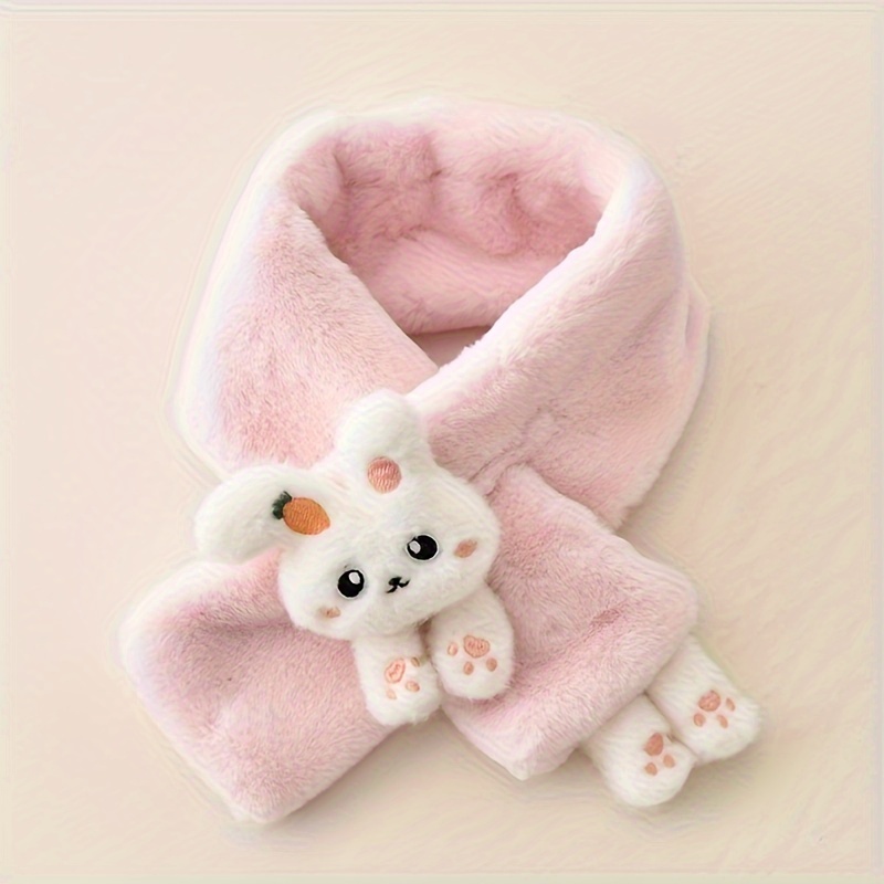 

Cute Bunny Velour Scarf For Weekend Casual Wear – 100% Polyester Knitted Scarf With – Hand Washable, Non-feather, – 1 Piece