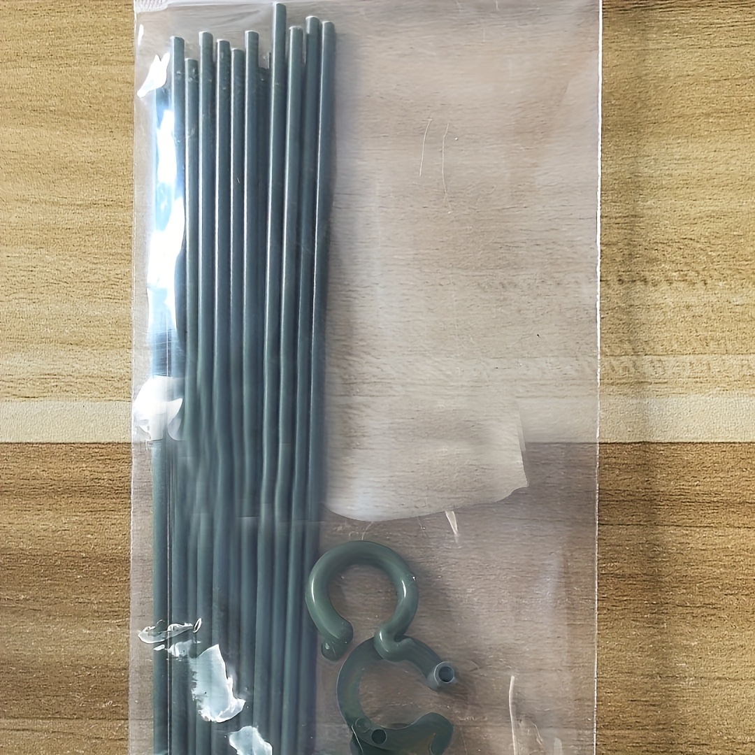 Image of 20pcs Plants Support Rod Reusable Fixed Stick For Plants Stand Support Flower Vine Climbing Bracket Gardening Additions, 17cm, 27cm, 37cm, 47cm, 57cm