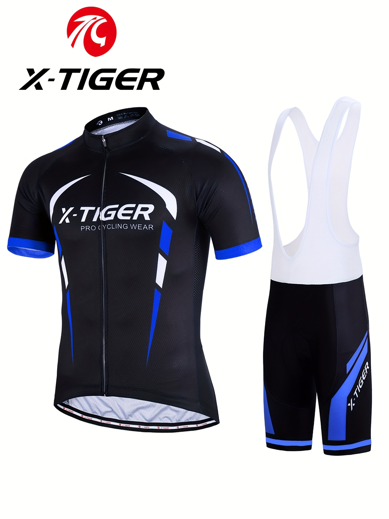 mens cycling jersey set short sleeve top shorts with 5d gel pads comfortable breathable moisture wicking mens cycling shirt with three pockets design non slip hemband 0
