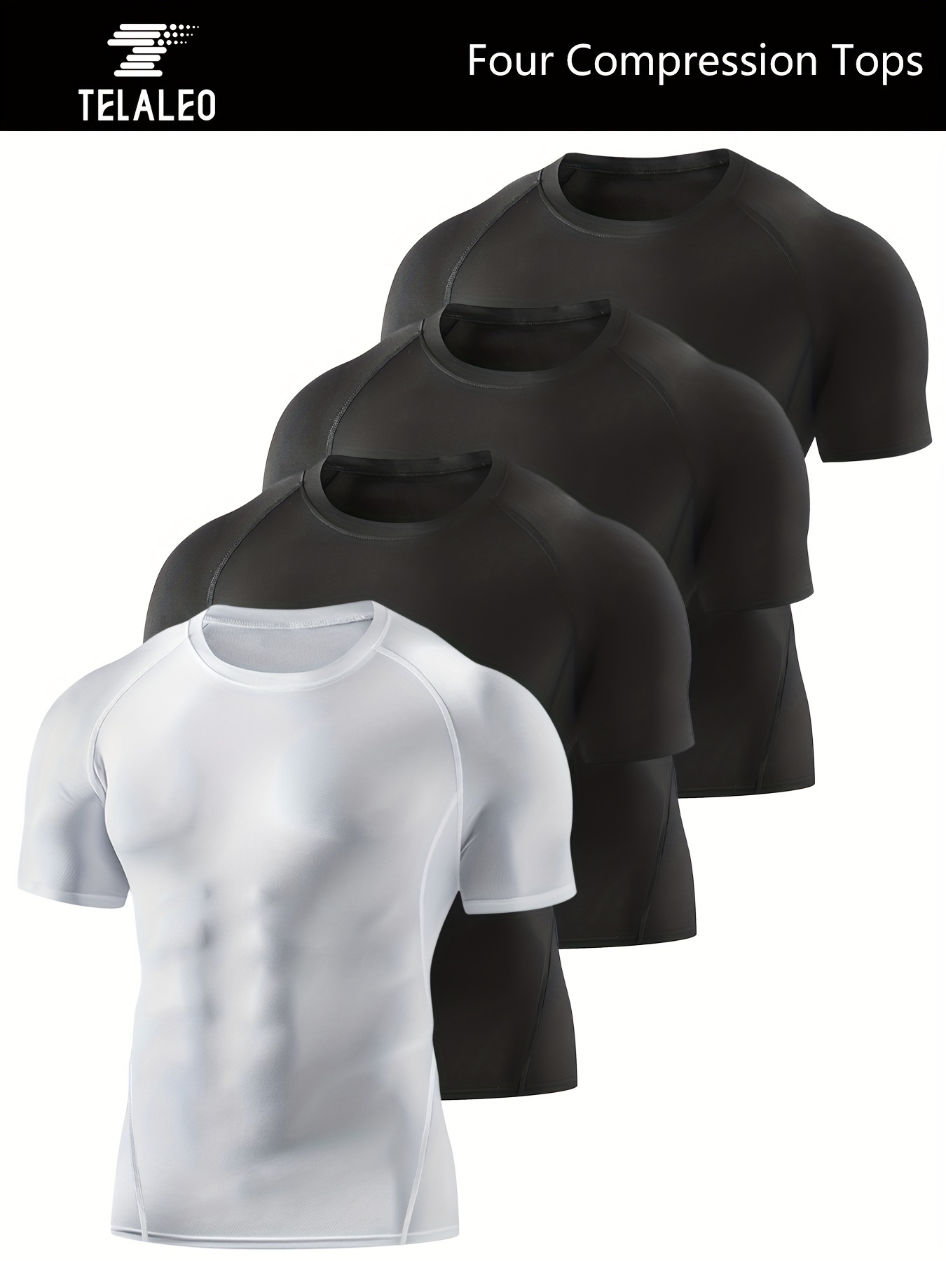  3 Pack Men's Compression Shirts Short Sleeve Athletic Shirts  Cool Dry Sports Base Layer Undershirts Muscle Tees Shirts : Clothing, Shoes  & Jewelry