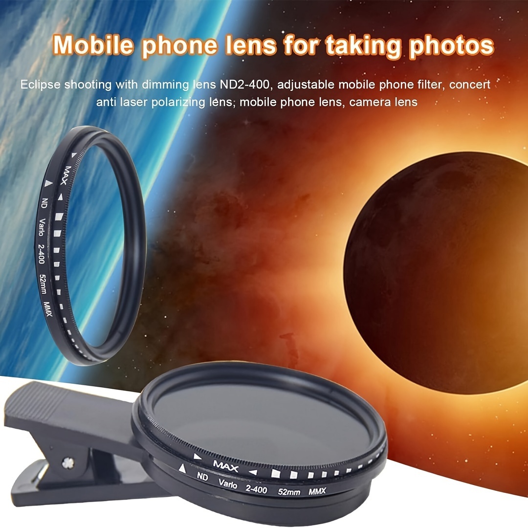 

Filtre Universel À Clipser Pour Téléphone Portable CPL, 52mm, Polariseur D'objectif D'appareil Photo