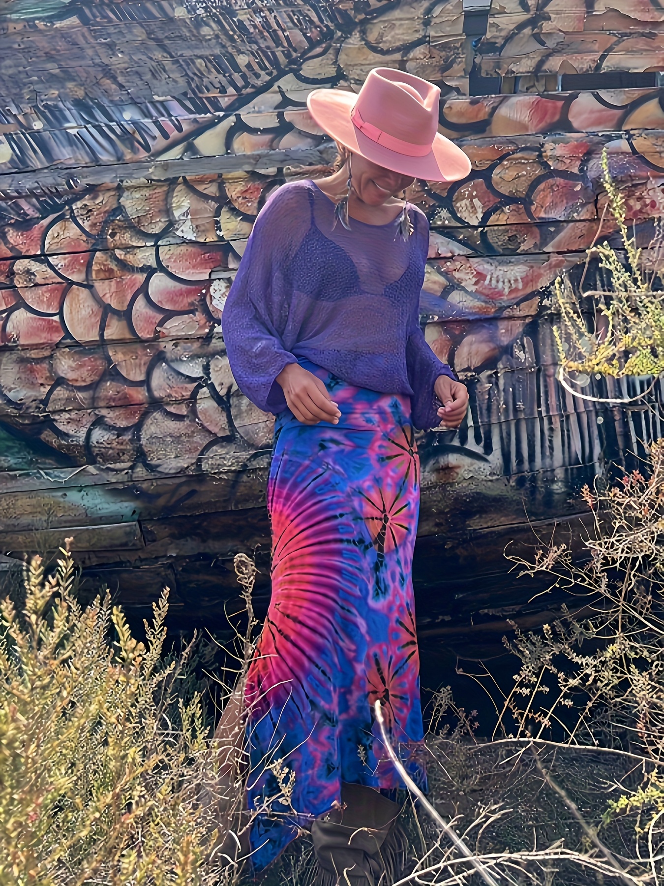 womens sexy street style bodycon tie dye print skirt vibrant