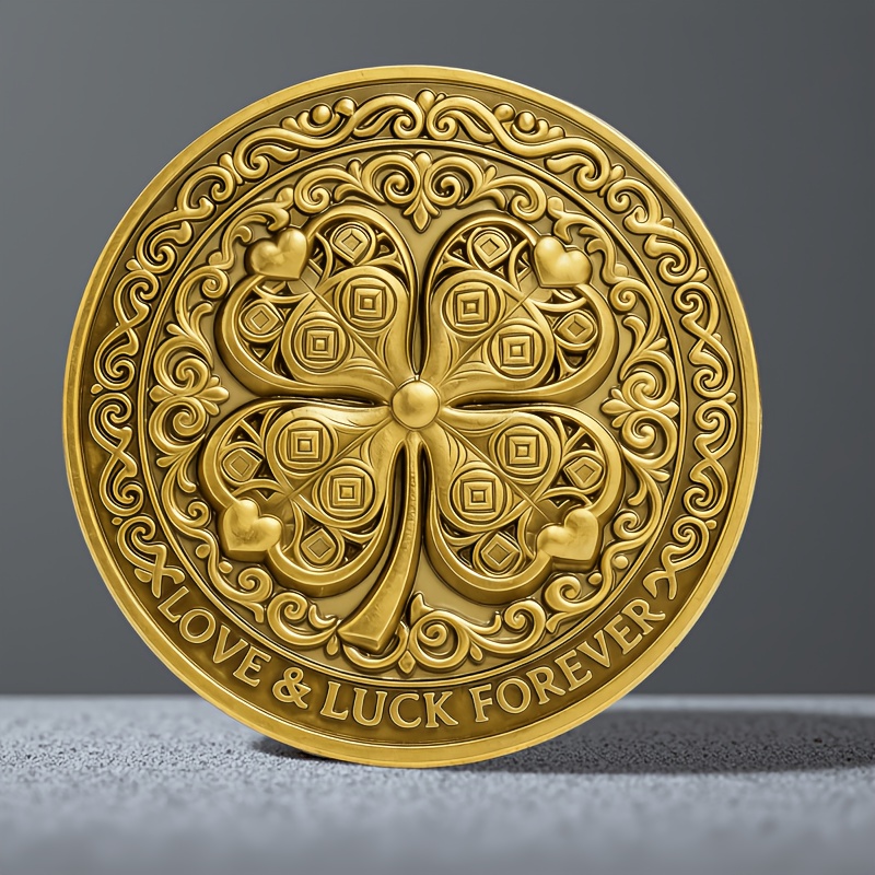 TEMU Pièce de monnaie relief stéréoscopique haute, pièce de monnaie et , pièce de monnaie motif relief 3D, cadeau souvenir unique, cadeau
