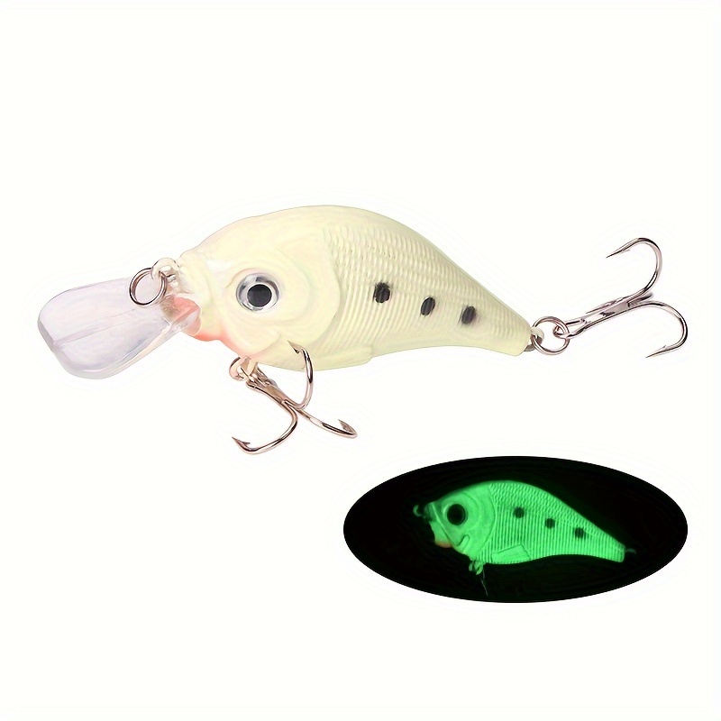 Image of Luminous Night Glow Fishing Lure With Treble Hook - Crankbait, Pencil, Vib, Minnow, Popper Hard Bait For Freshwater And Saltwater Fishing - Imitation Bait For Catching More Fish