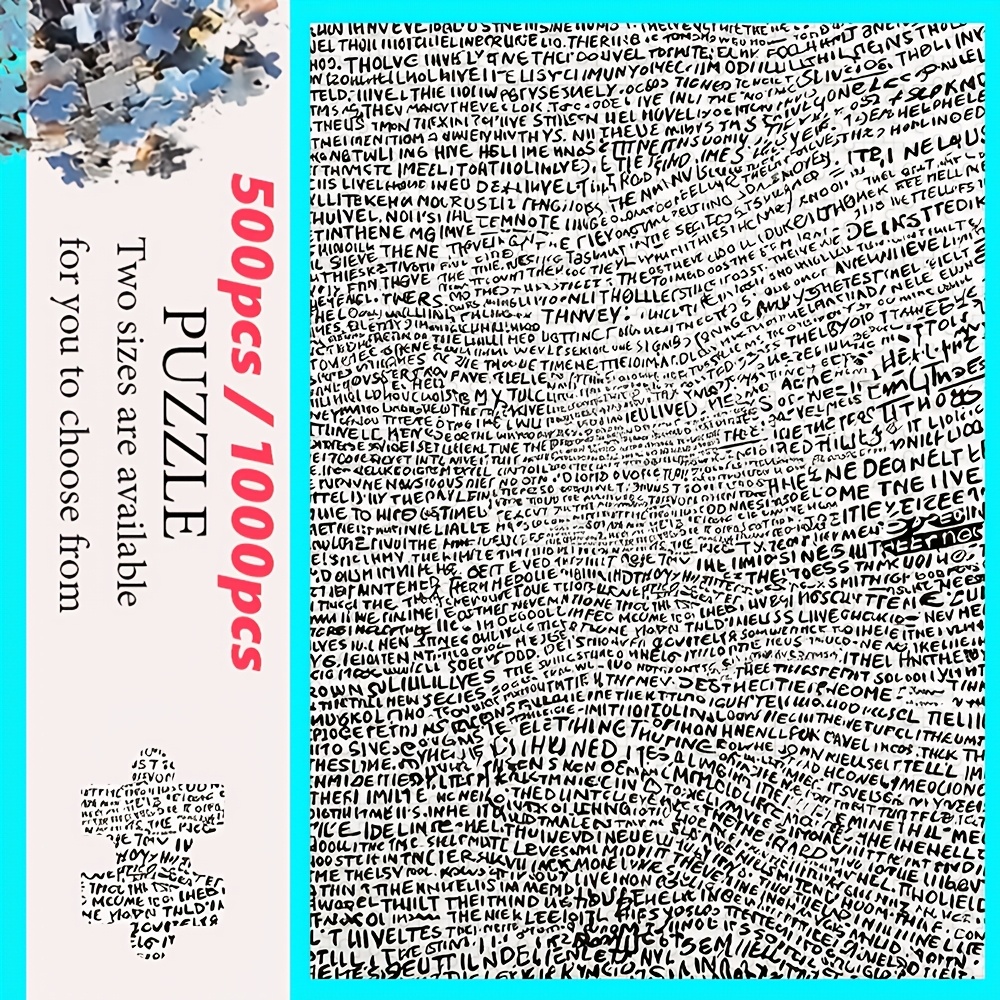 500/1000pcs Large Adult Jigsaw Puzzle for Family Fun