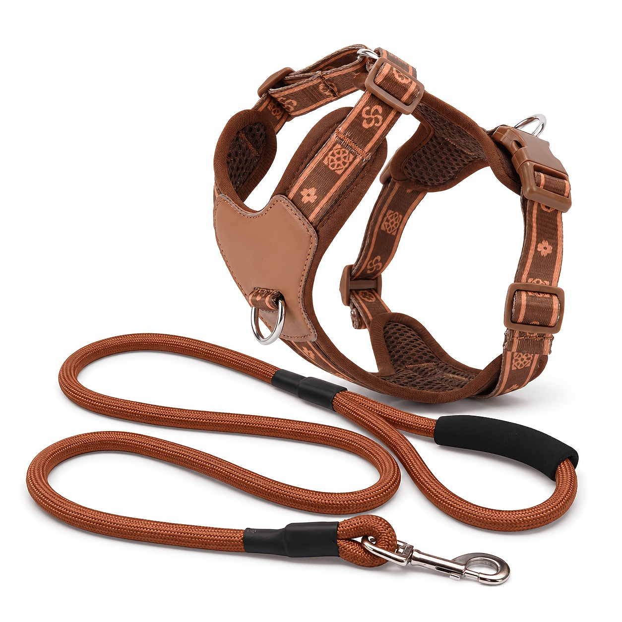 Escape-proof Dog Chest Strap Set, Adjustable Anti-pull Pet Vest Chest Strap, Breathable Mesh And Soft, Suitable For Daily