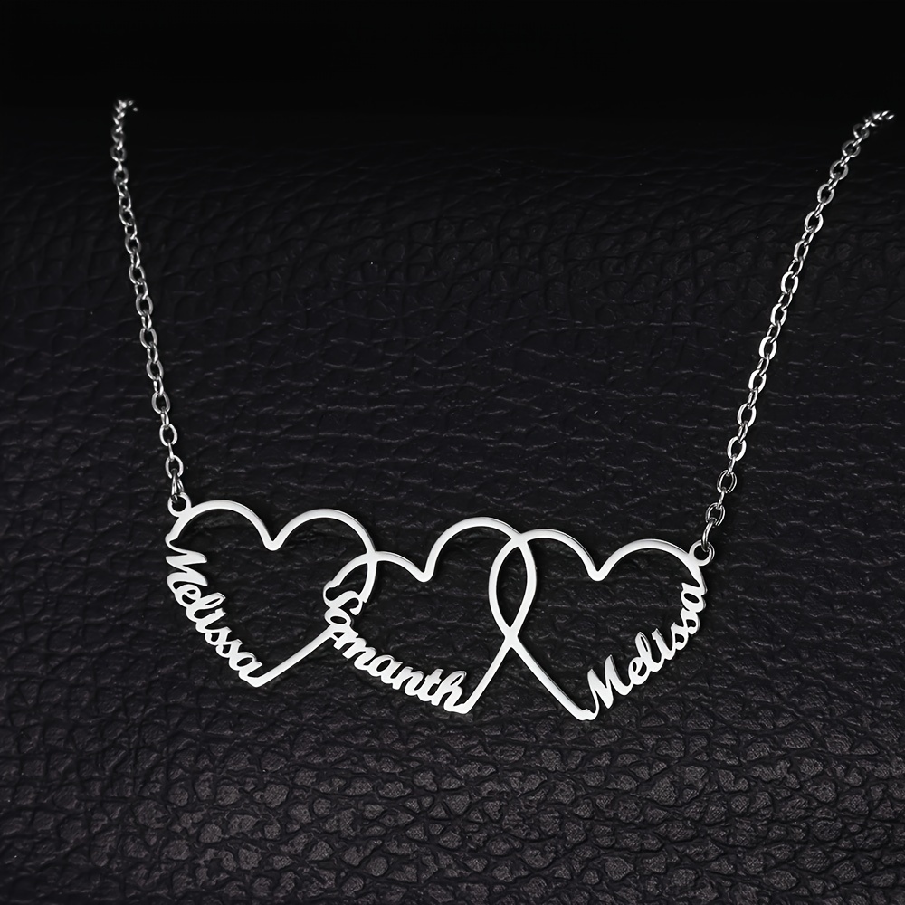 Boho Heart Necklace with Custom Names - Perfect Friend Gift