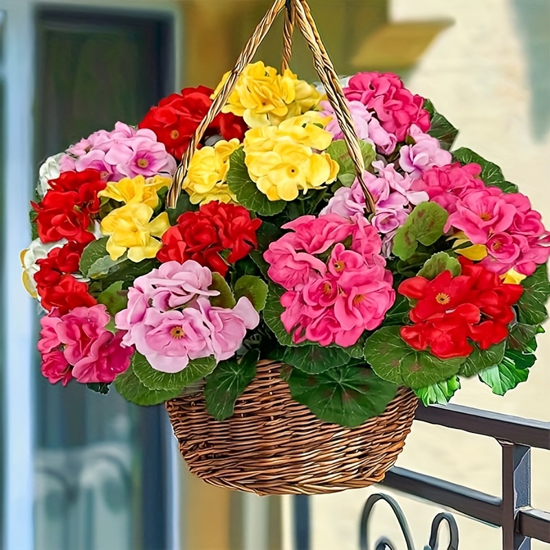 4 bndel knstliche geranienblumen auendekoration frhling - Temu Germany