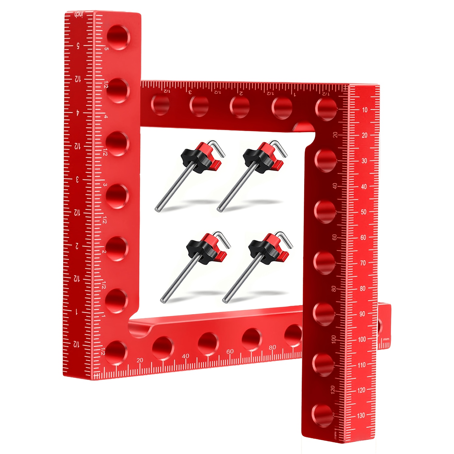 TEMU 6pcs Woodworking Corner Clamps, 90-degree Aluminum Alloy Right Angle Clamps, 140mm/5.5-inch Woodworking Corner Clamp Set, 90-degree Positioning