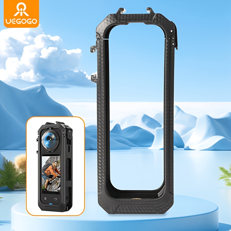 TEMU Uegogo Quick Release Magnetic Rabbit Cage For X5, Full Wrap Protective Plastic Frame, Anti-drop Action Camera Accessory, Camera Not Included