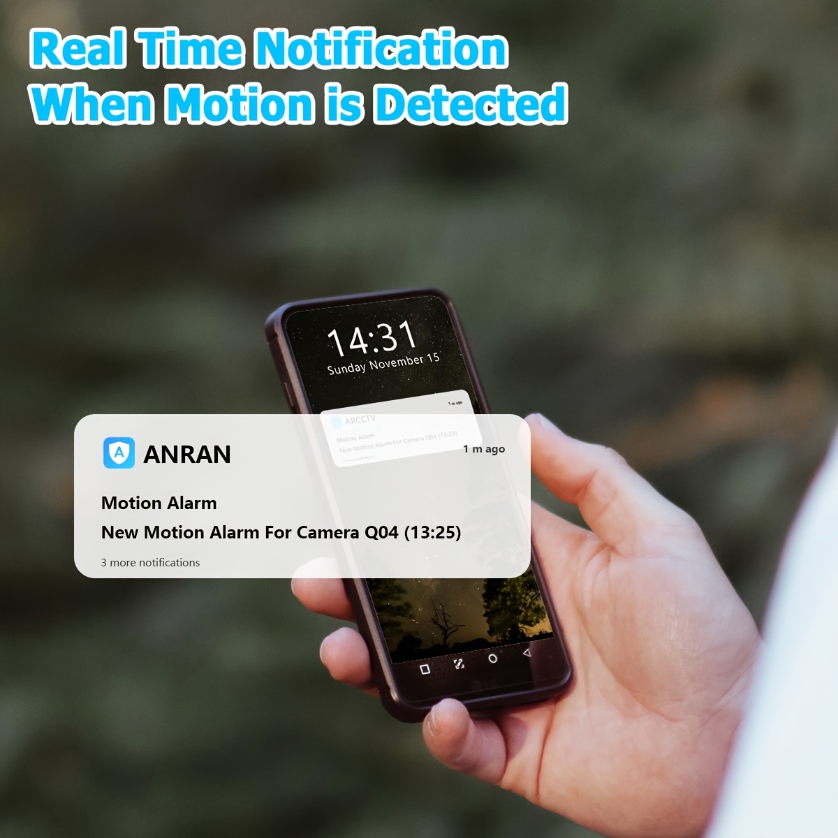 Caméra de Sécurité Extérieure Solaire Anran Q04 3MP avec Vision Nocturne en Couleur, Audio Bidirectionnel, Alertes de Mouvement, Rotation à 355° et Inclinaison à 90°, Accès pour 5 Utilisateurs, Haute Qualité, Wi-Fi, Panneau Solaire Amovible pour Cour/Harmonie/Entrepôt (1 pc) - Surveillante de Cour | Conception Robuste | Support Métallique