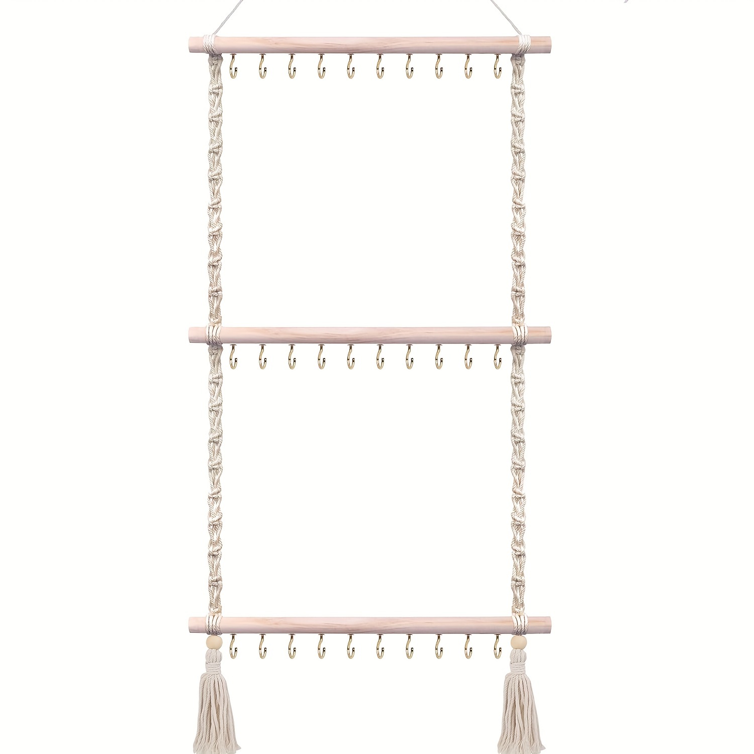Image of Bohemian-style Jewelry Organizer, Hand-woven In A Bohemian Style, The Perfect Accessory Storage Solution For Your Jewelry! Used As A Thanksgiving Gift!