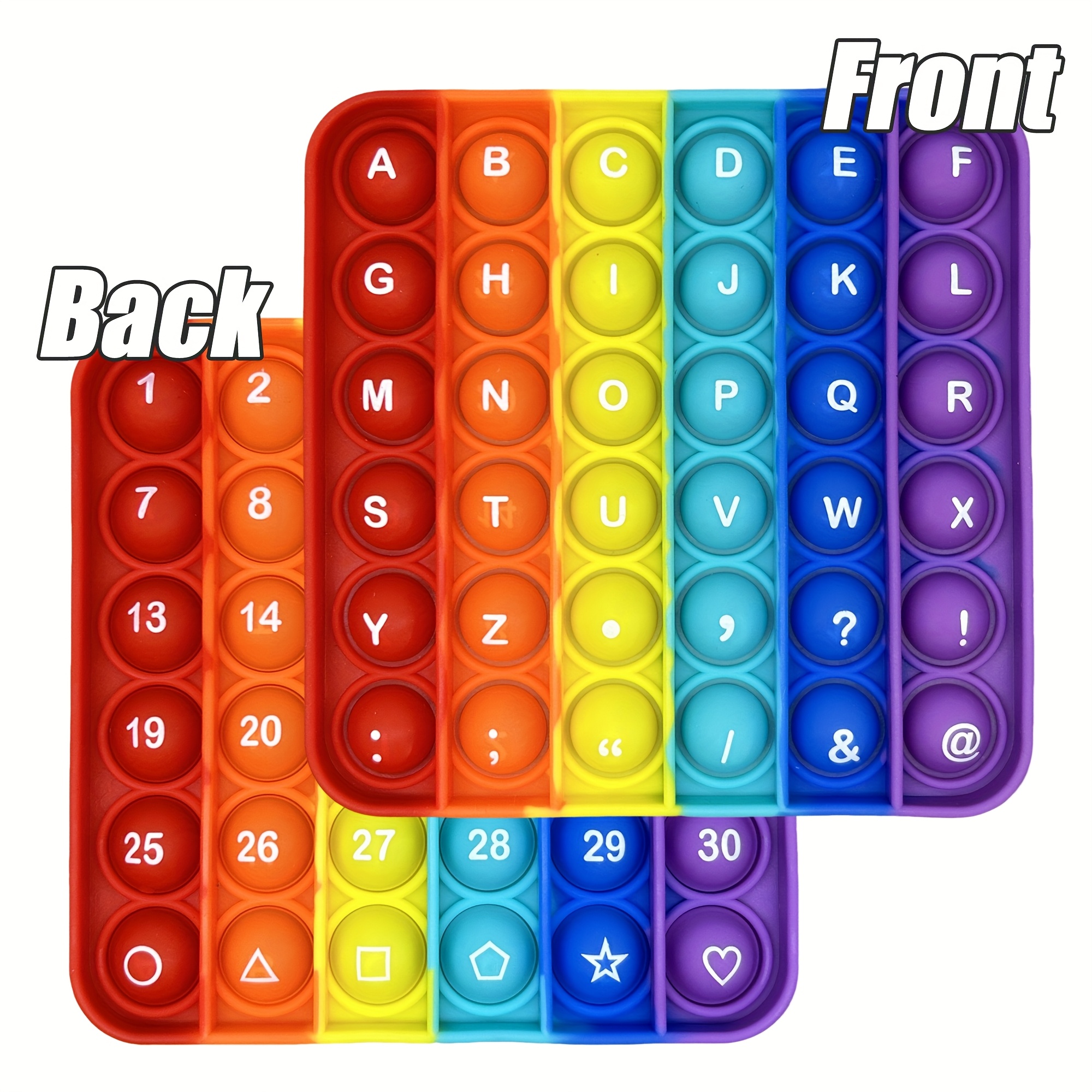 Image of Numbers And Letter Math Learning Teaching Toys Fidget Toy For Kids Quick Push Practice Activity Manipulatives Educational Board Classroom Gifts Age 3+ Back To School Supplies