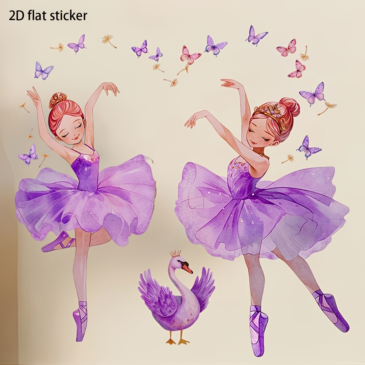 Image of 1pc. A Purple Pattern Wall Sticker That Manually Assembled. It Has Static Adsorption And Is Suitable For Decorating Doors Or Walls Of Bedrooms, Living Rooms And Kitchens